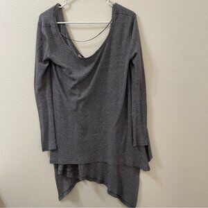Free people blouse gray small